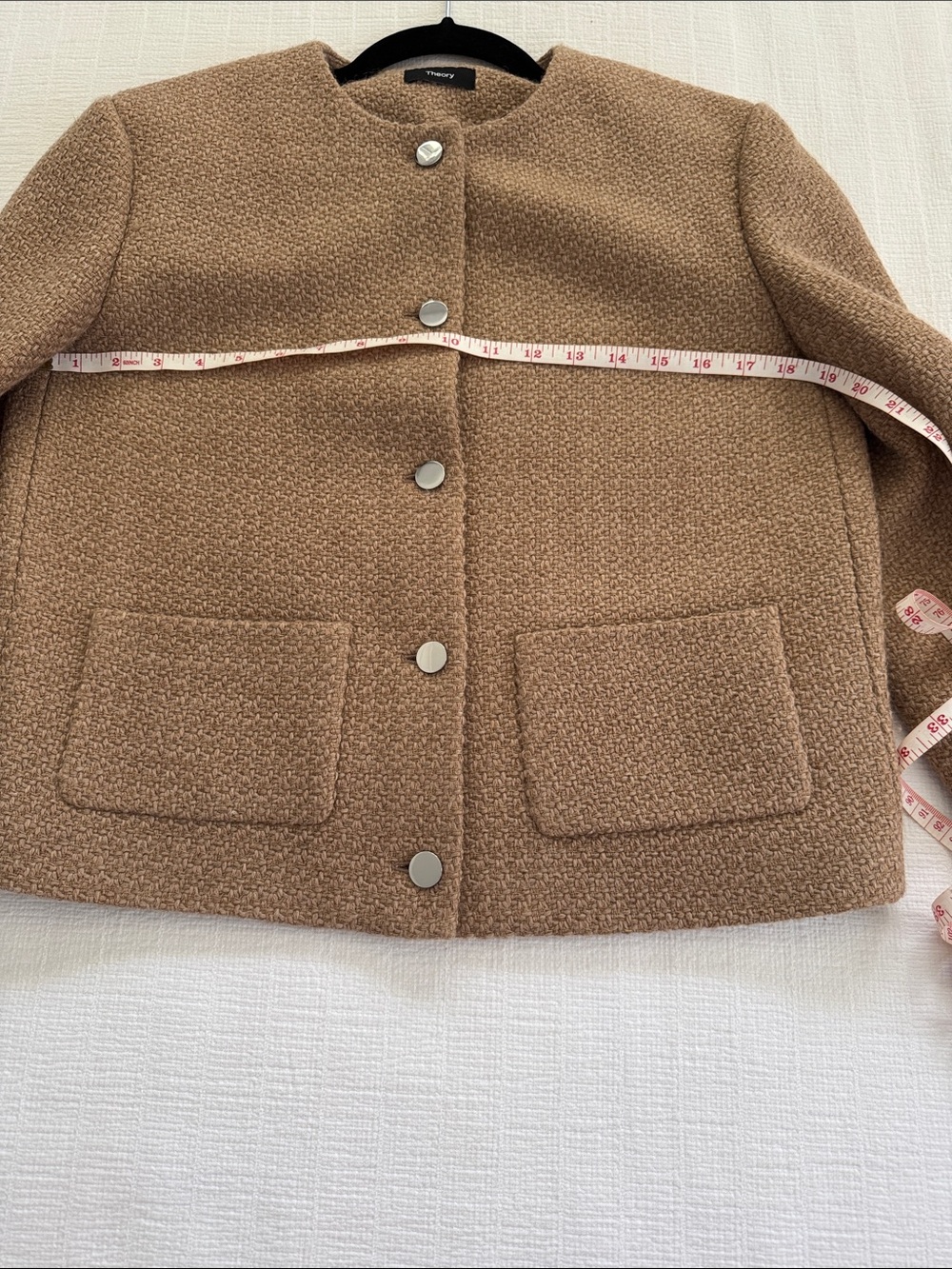 Classic Women’s Bouclé Button Jacket by Theory - Picture 5 of 8